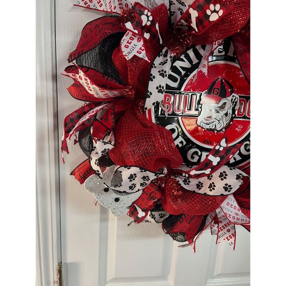 Go Dawgs! Georgia Bulldog Wreath | UGA Decor for Football Season - Picture 2 of 7